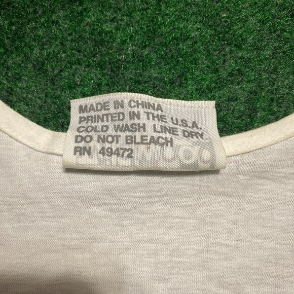 Vintage 80s Wildwood Productions Starry Rockfish Painting T-Shirt White Medium - Picture 4 of 7